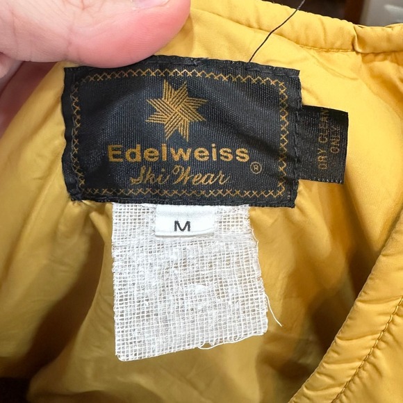 Edelweiss Womens Ski Suit Medium Vintage One Piece Yellow Gold Outdoor Snowboard - Picture 2 of 11